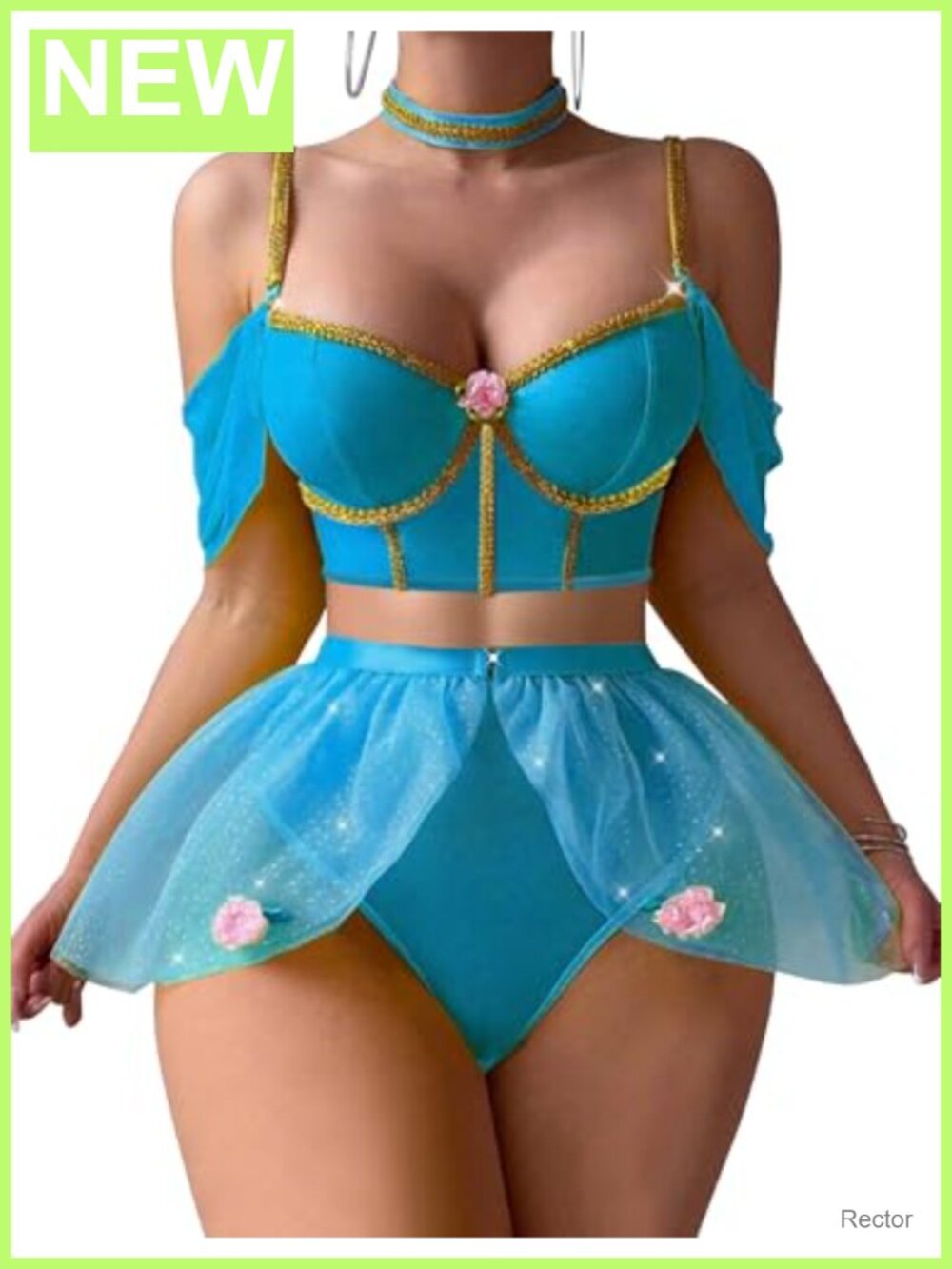 Sexy Princess Lingerie Set Cosplay Costume with Bra Panty Choker Women